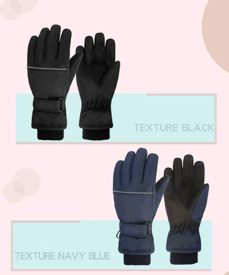 2025 Children Ski Gloves Keep Finger Warm Waterproof Thicken Mittens Winter Snowboard Snow Kids Gloves for Boys Girl Accessories