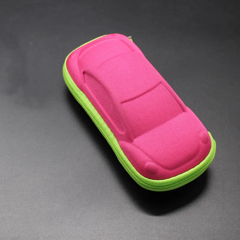 Cute Cartoon Car Shaped Glasses Case Box for Children's Boys Girls Sunglasses Box Stationery Storage Box Zipper Glasses Box