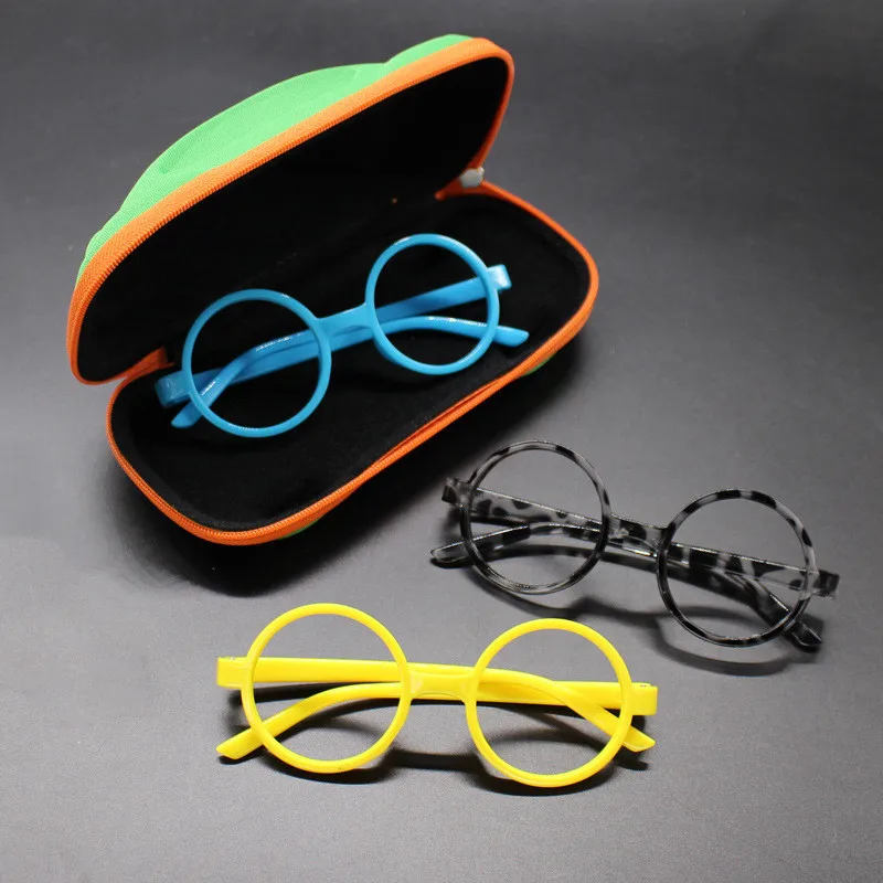 Cute Cartoon Car Shaped Glasses Case Box for Children's Boys Girls Sunglasses Box Stationery Storage Box Zipper Glasses Box