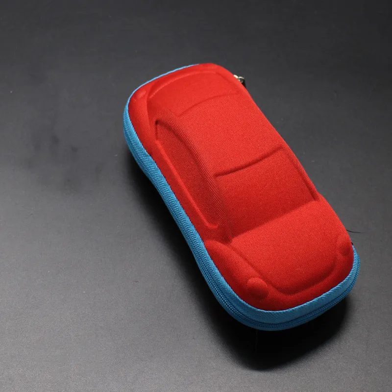 Cute Cartoon Car Shaped Glasses Case Box for Children's Boys Girls Sunglasses Box Stationery Storage Box Zipper Glasses Box