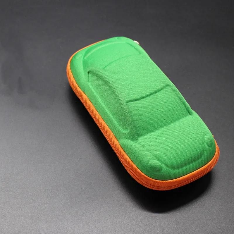 Cute Cartoon Car Shaped Glasses Case Box for Children's Boys Girls Sunglasses Box Stationery Storage Box Zipper Glasses Box