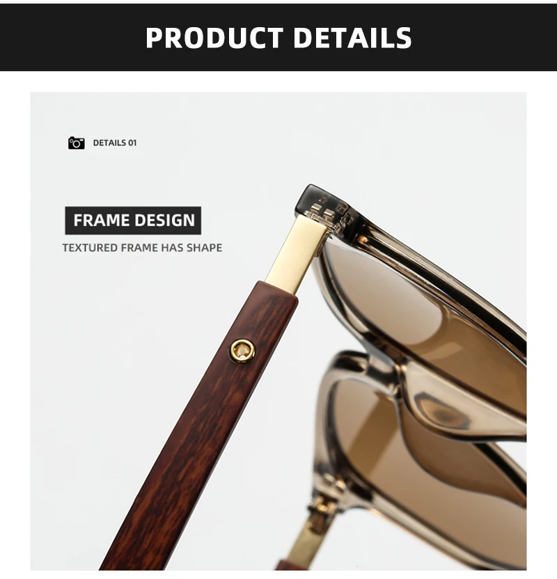 Classic Big Woodgrain Sunglasses Men women Retro Oversize Square Sun Glasses Male Female Fashion Summer Vacation Driving Shades