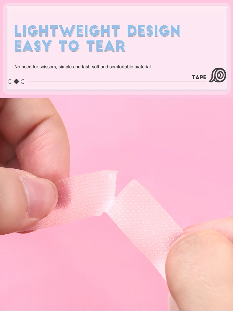 2/8PCS Micropore Lash Tape Eyelash Extension Supplies Transparent 4.5/9m Breathable Easy To Tear Medical Tapes Lash Makeup Tool