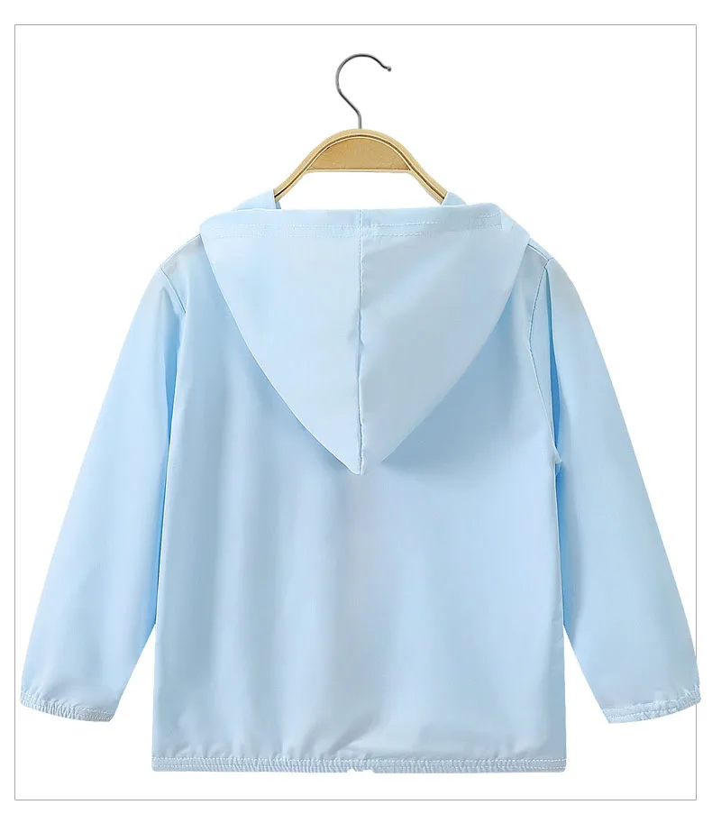 Summer Boys and Girls UV Sun Protection Clothing Thin Hooded Jacket for Kids Breathable Air Conditioner Shirt Clothes 2-10 Years