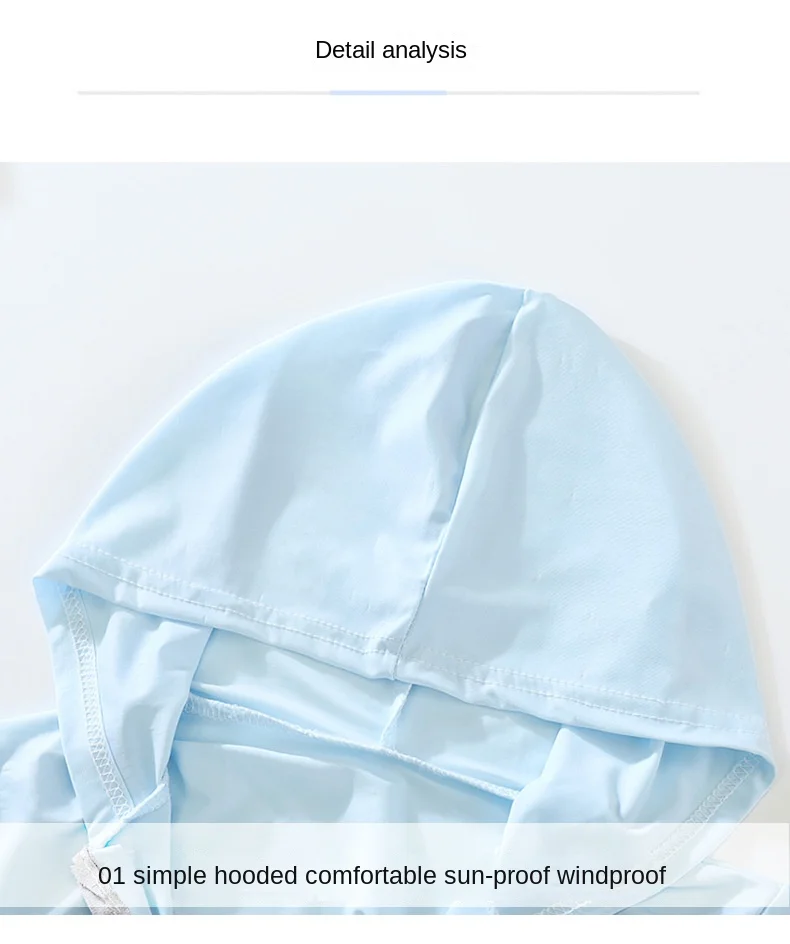 Summer Boys and Girls UV Sun Protection Clothing Thin Hooded Jacket for Kids Breathable Air Conditioner Shirt Clothes 2-10 Years