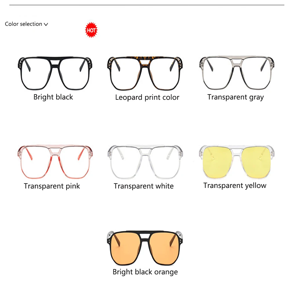 KLASSNUM 2026 Fashion Anti-blue Light Glasses Men Women Transparent Computer Glasses Large Frame Retro Eyeglass Square Eyeglasse