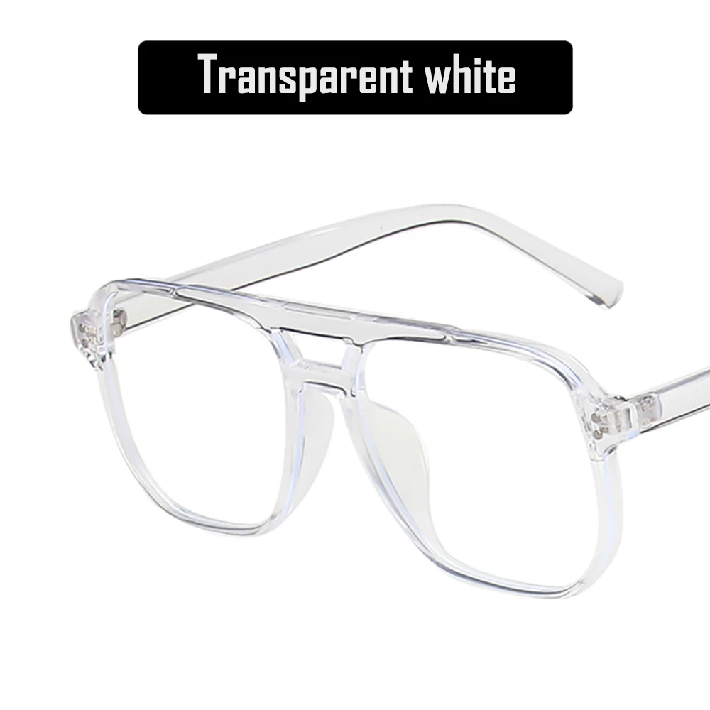 KLASSNUM 2026 Fashion Anti-blue Light Glasses Men Women Transparent Computer Glasses Large Frame Retro Eyeglass Square Eyeglasse