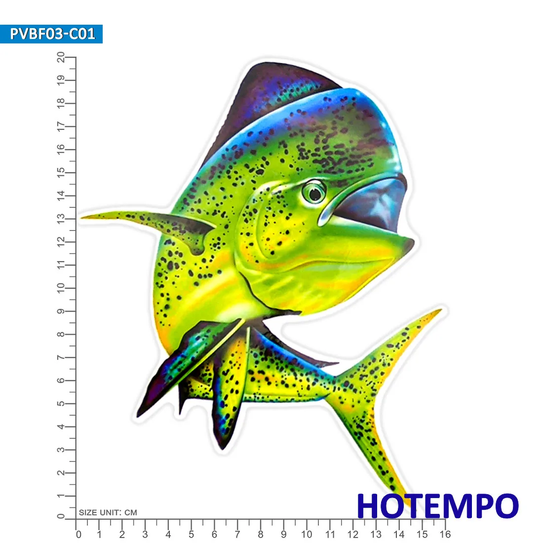 Big Sea Fish Stickers Laser Glossy Style Marine Life Go Fishing Outdoor for Fisherman Boat Laptop Luggage Car Waterproof Sticker