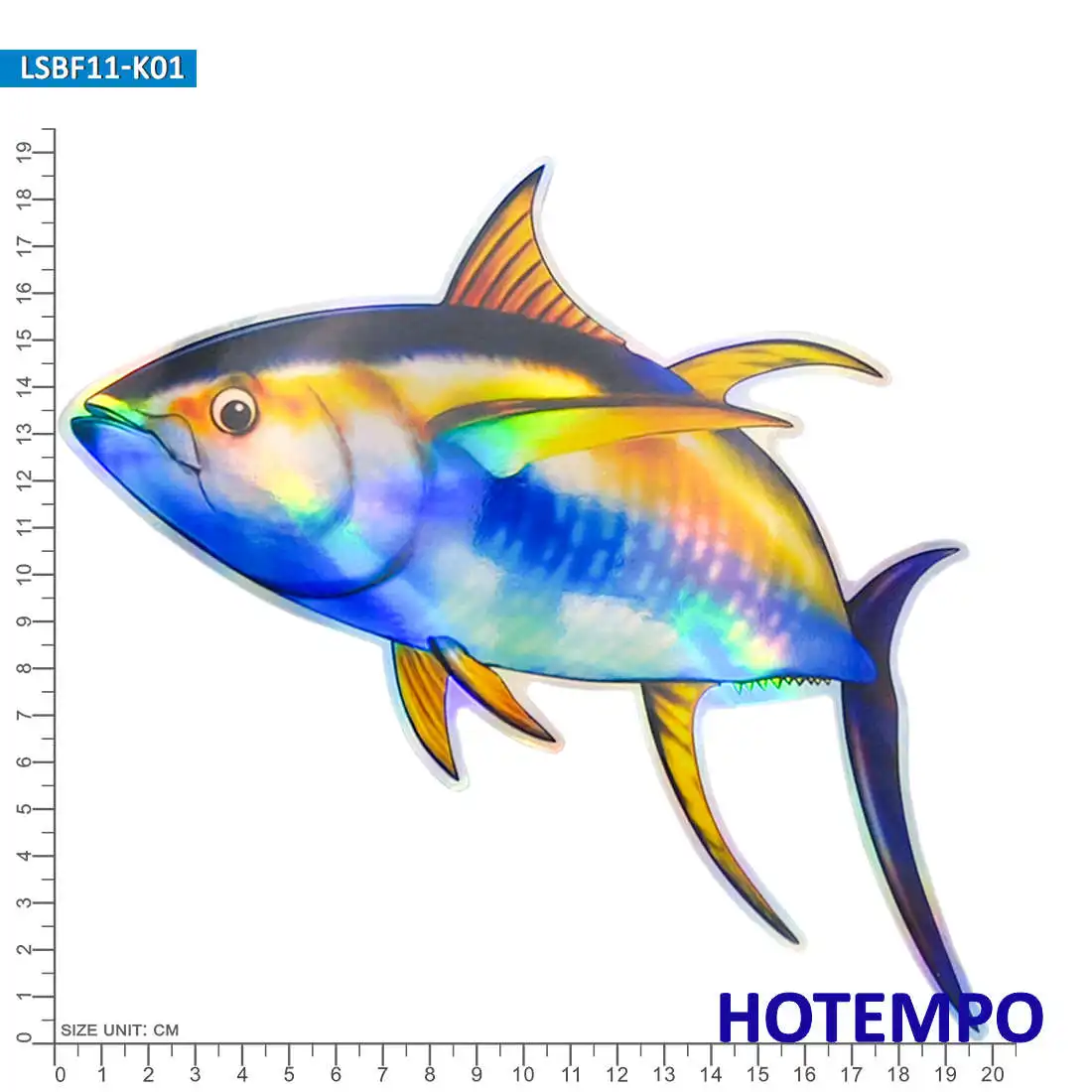 Big Sea Fish Stickers Laser Glossy Style Marine Life Go Fishing Outdoor for Fisherman Boat Laptop Luggage Car Waterproof Sticker