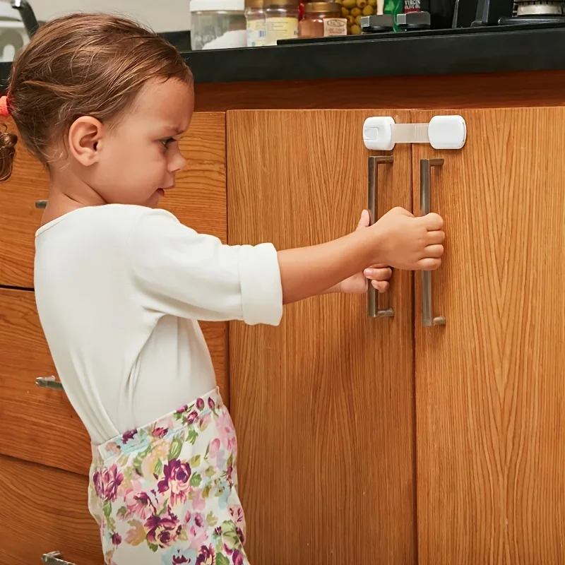 Child Lock Children Protection Baby Safety Lock for Cabinets and Drawers Toilet Fridge & More Adjustable length