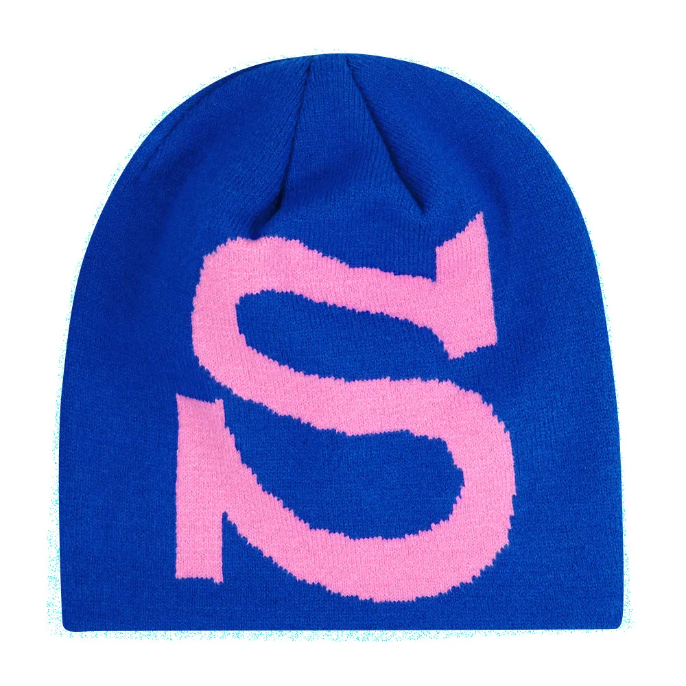 Letter S Fashion Y2K Knitted Hat Unisex Autumn Winter Warm Wool Beanies Hip Hop Ear Gorras Skiing Cap Cycling Outdoor Women Men