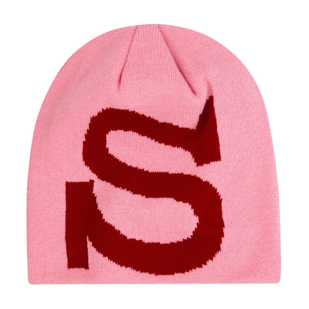 Letter S Fashion Y2K Knitted Hat Unisex Autumn Winter Warm Wool Beanies Hip Hop Ear Gorras Skiing Cap Cycling Outdoor Women Men