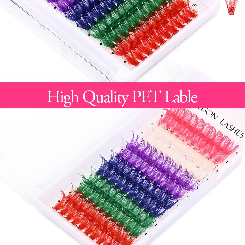 ARISON 120 Cluster Colorful Individual Lashes 6 Mixed Color Eyelash Extension Cluster False Eyelash For Festival Party Makeup