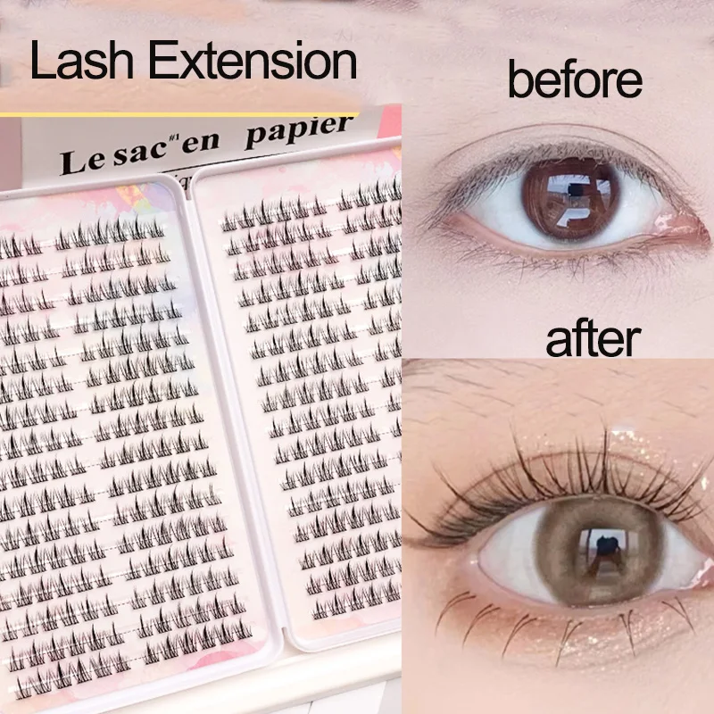 Hot Sales DIY Makeup 384 PCS Lash Clusters Eyelash Book 32 Rows False Eyelashes Extension For Beauty