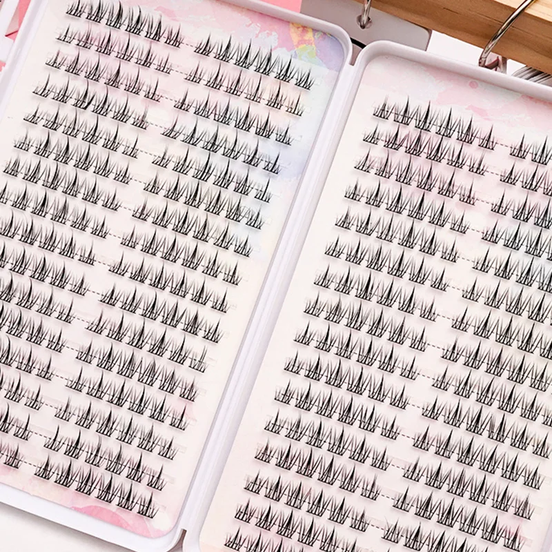 Hot Sales DIY Makeup 384 PCS Lash Clusters Eyelash Book 32 Rows False Eyelashes Extension For Beauty