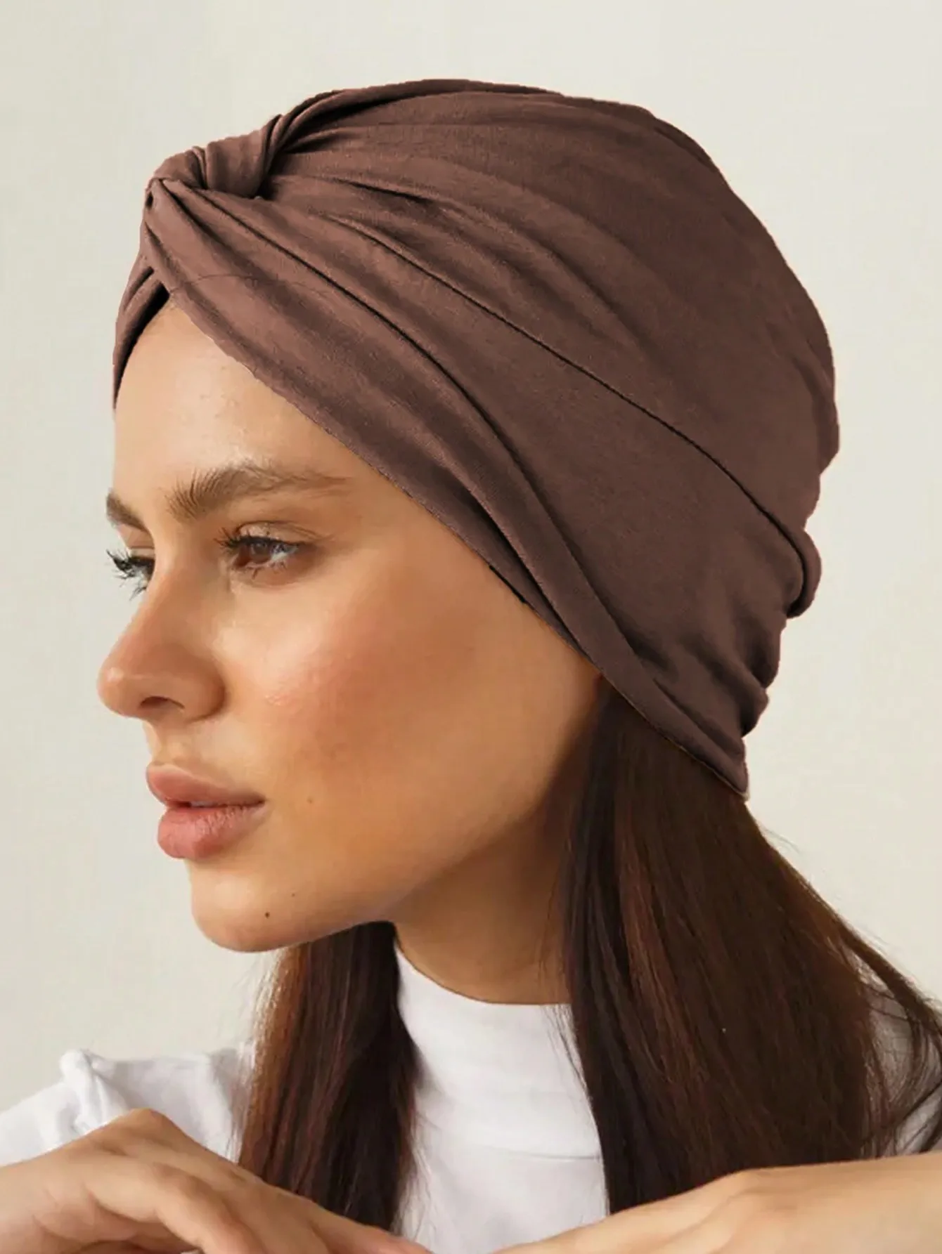 Forehead Cross Women Hijab Caps Elastic Fabric Muslim Instant Turban Bonnet Ready To Wear HIjabs Chemotherapy Cap