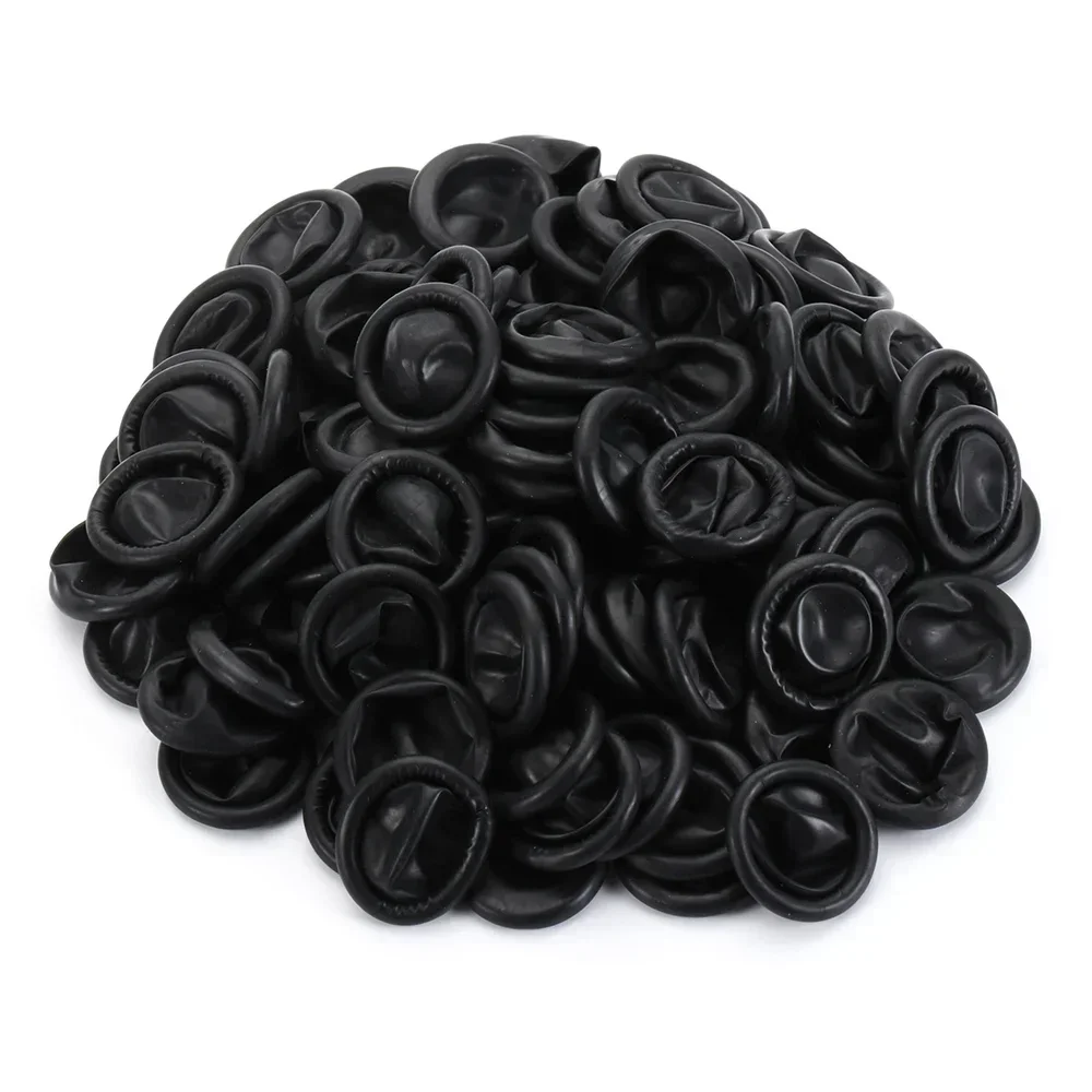 100Pack Disposable Finger Cover Rubber Gloves Non-slip Anti-static Latex Finger Cot Fingertip Protector Thumb Sleeve Glove