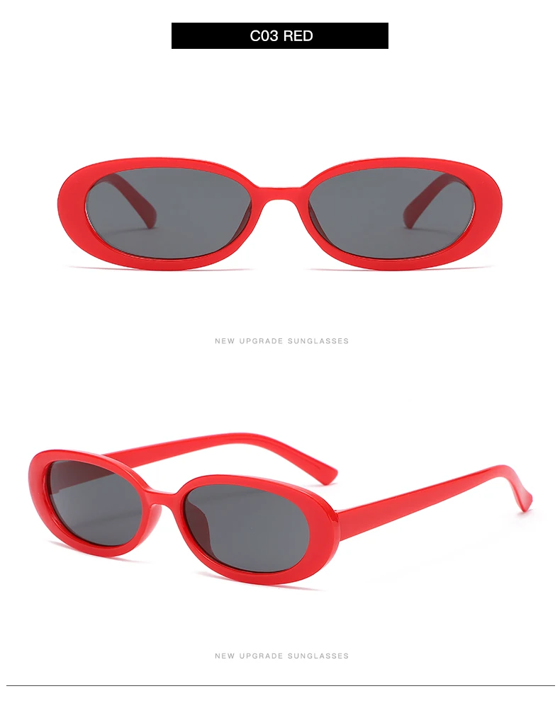 Small Oval Sunglasses Women Vintage Brand Designer Retro Black Sun Glasses Classic Shades Female Oculos De Sol Feminino UV400