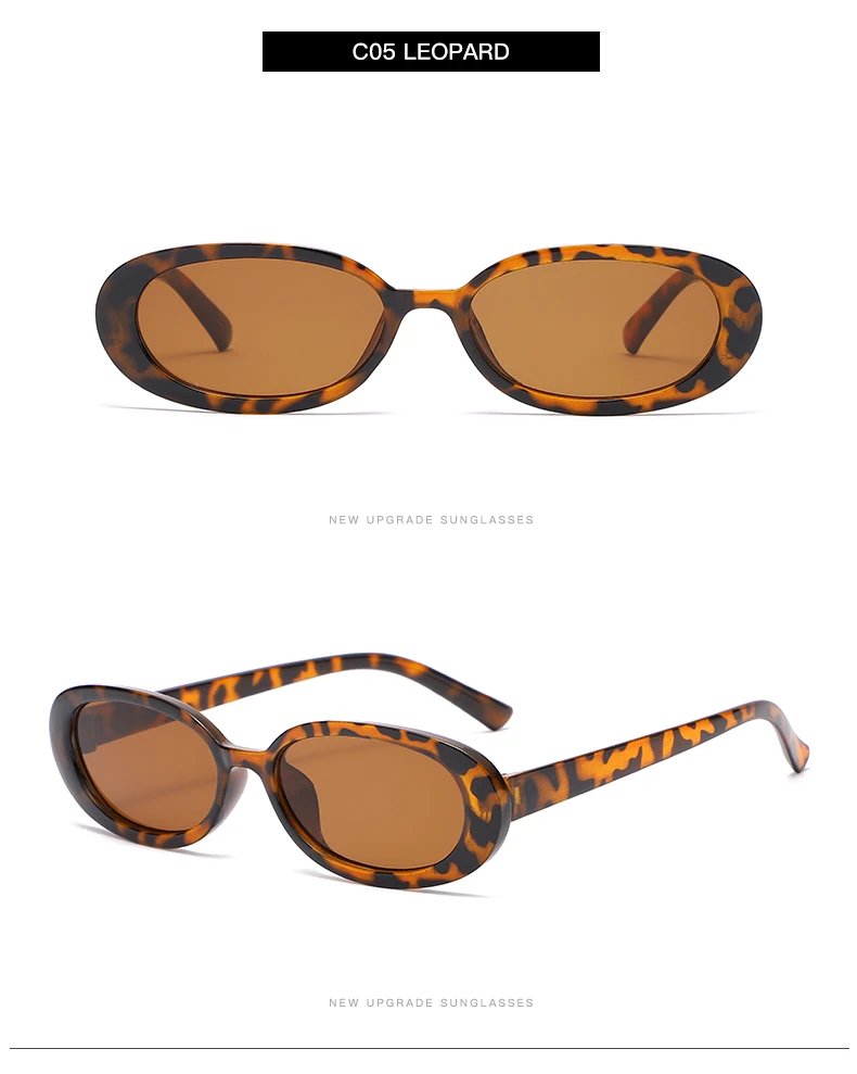 Small Oval Sunglasses Women Vintage Brand Designer Retro Black Sun Glasses Classic Shades Female Oculos De Sol Feminino UV400