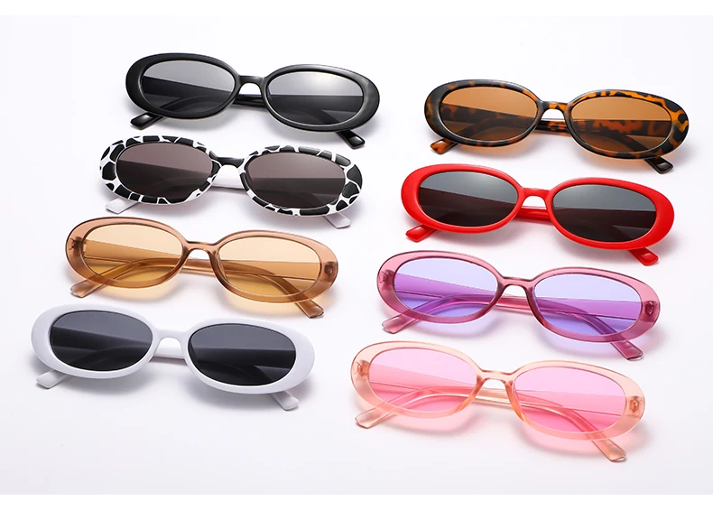 Small Oval Sunglasses Women Vintage Brand Designer Retro Black Sun Glasses Classic Shades Female Oculos De Sol Feminino UV400
