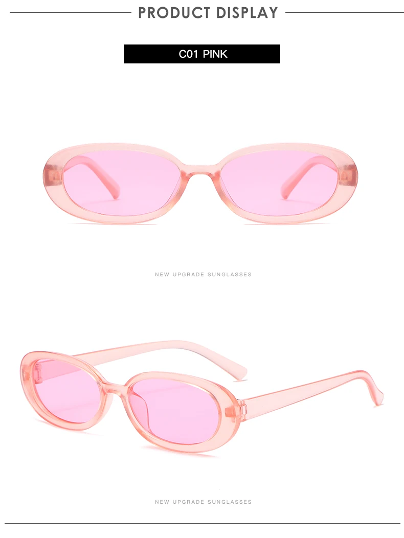 Small Oval Sunglasses Women Vintage Brand Designer Retro Black Sun Glasses Classic Shades Female Oculos De Sol Feminino UV400
