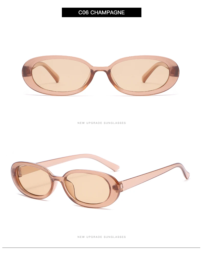 Small Oval Sunglasses Women Vintage Brand Designer Retro Black Sun Glasses Classic Shades Female Oculos De Sol Feminino UV400