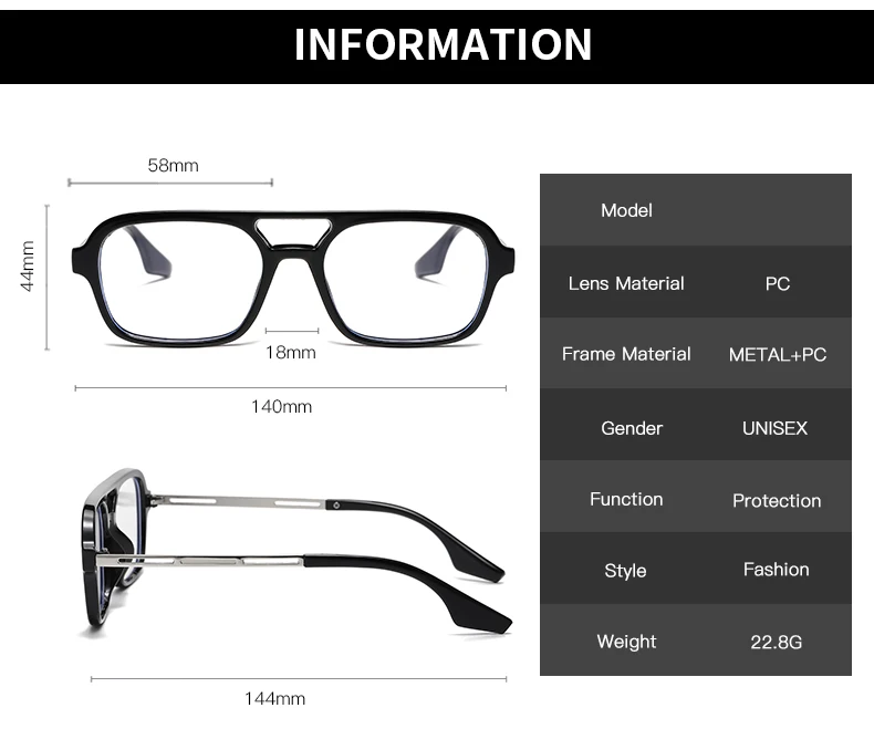 Double Bridge Square Frame Sunglasses Fashion New Retro Cat Eye Sun Glasses Brand Design UV400 Shades Eyewear Women Female