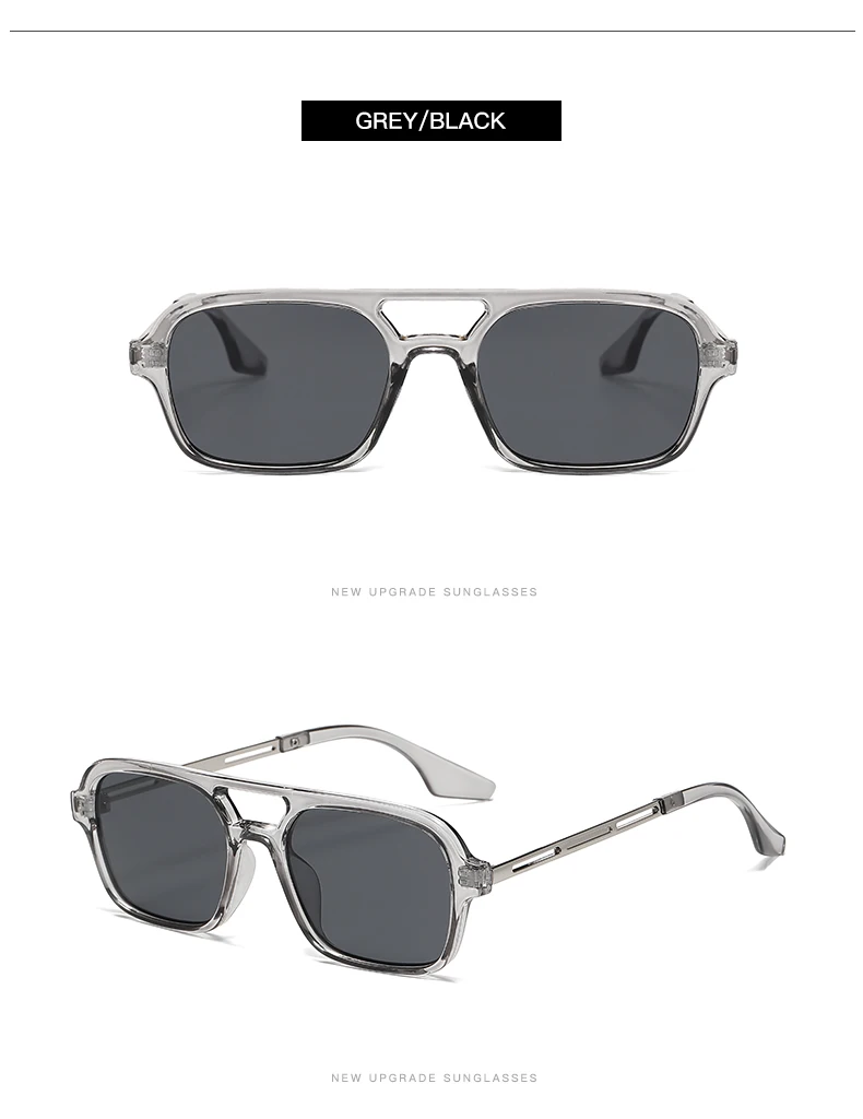 Double Bridge Square Frame Sunglasses Fashion New Retro Cat Eye Sun Glasses Brand Design UV400 Shades Eyewear Women Female