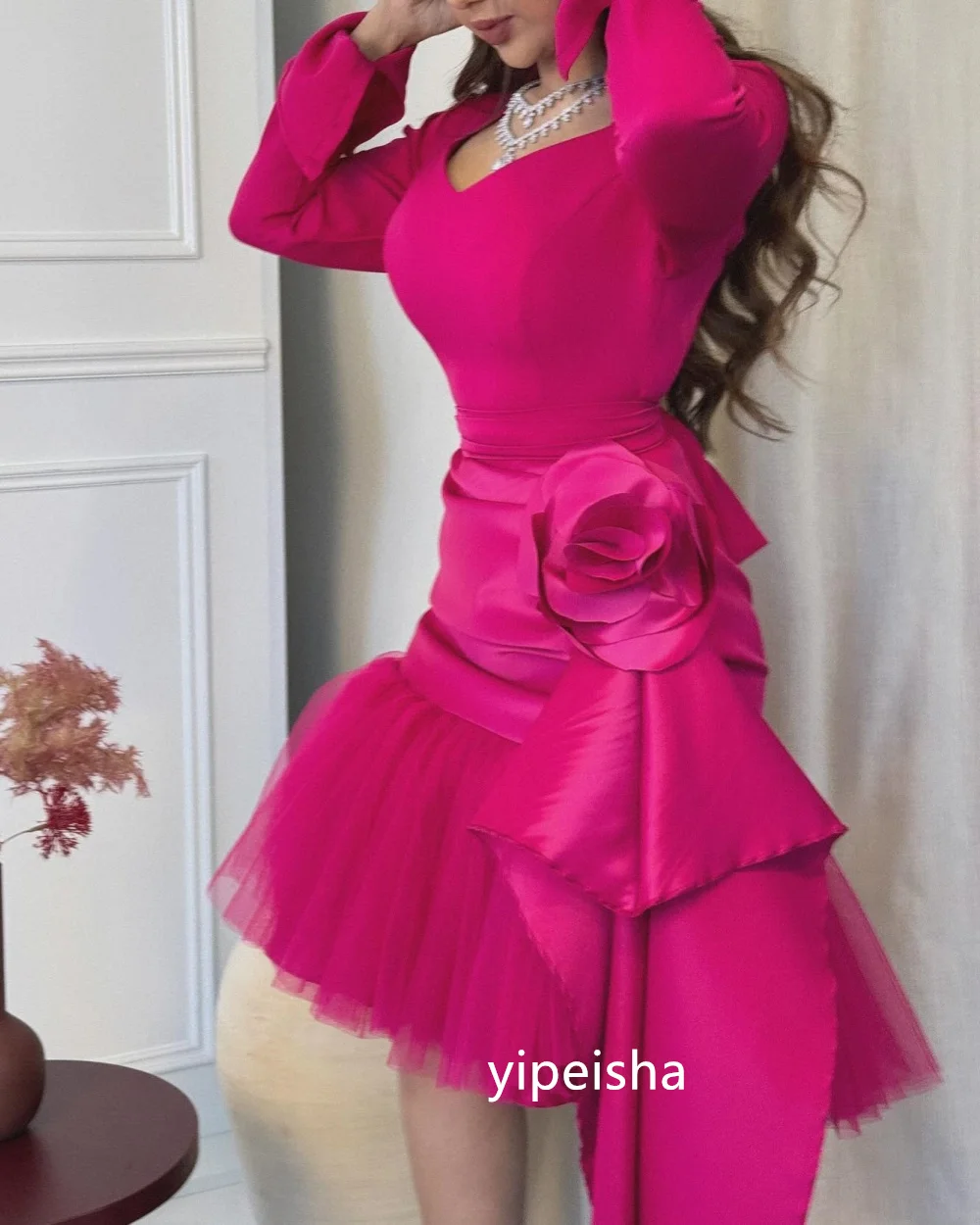 Customized Sizes Available Flower A-line Sweetheart Knee Length Dresses Prom Dresses Classic Exquisite Modern Style Pastrol Unis
