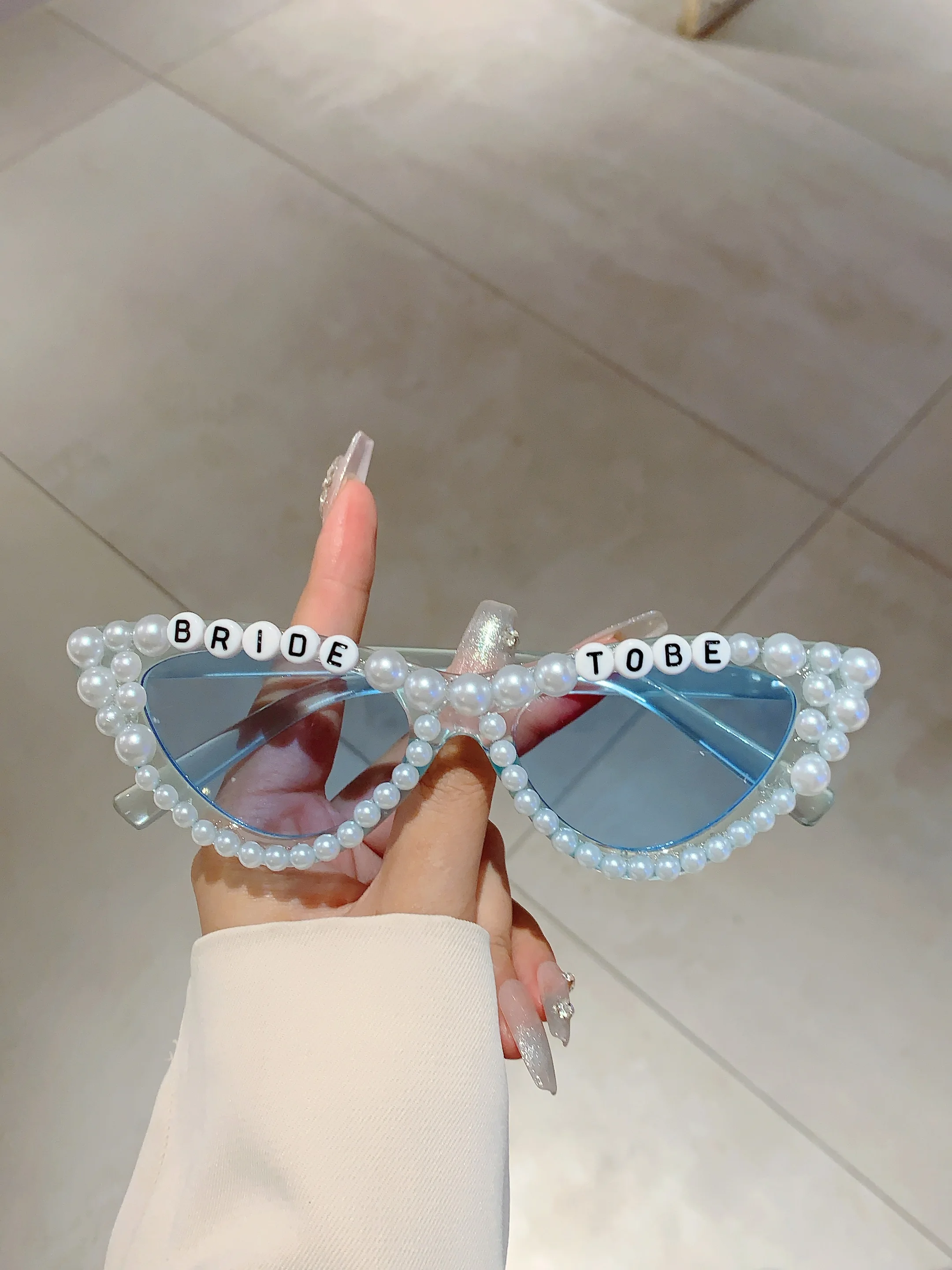 KAMMPT Bride to Be Letters Decor Shades Candy Color Bridal Shower Gift Glasses Wedding Party Present Props Frame for Women