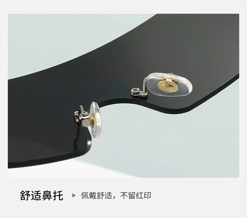 Steampunk Y2K Sunglasses Women Men Square One Piece Wrap Around Sun Glasses Fashion Shades Big Frame Sunglasses for Female