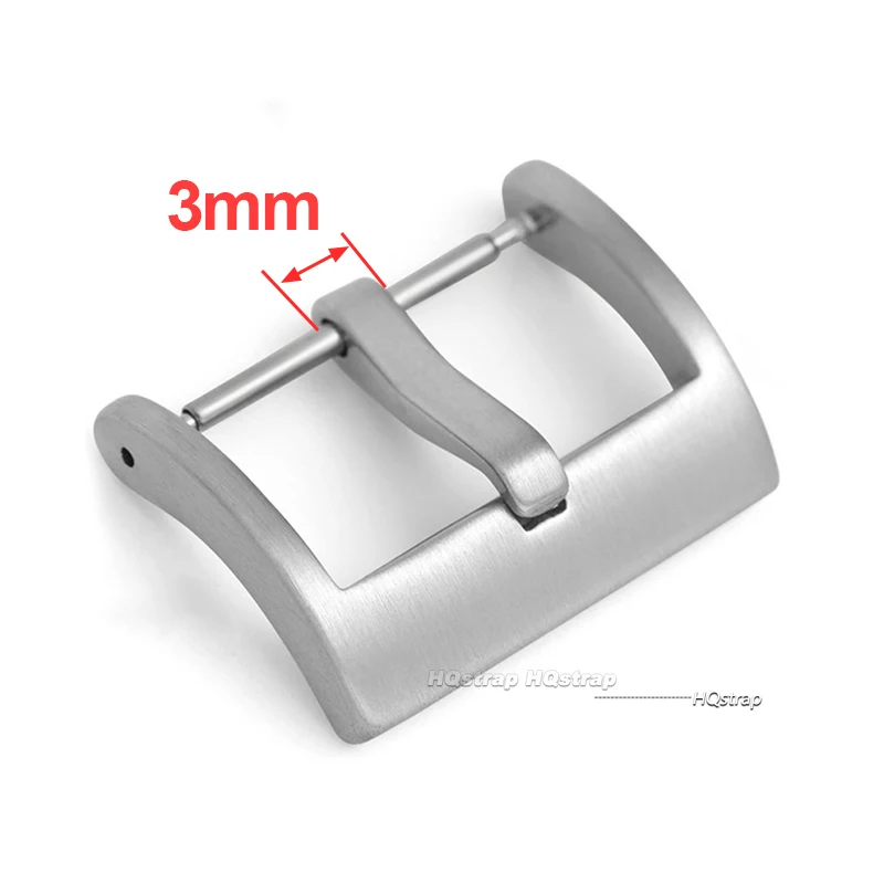 16 18 20 22mm Watch Band Metal Buckle Strap Solid Square Button Stainless Steel Matte Polished Clasp Silver Black Watch Buckles