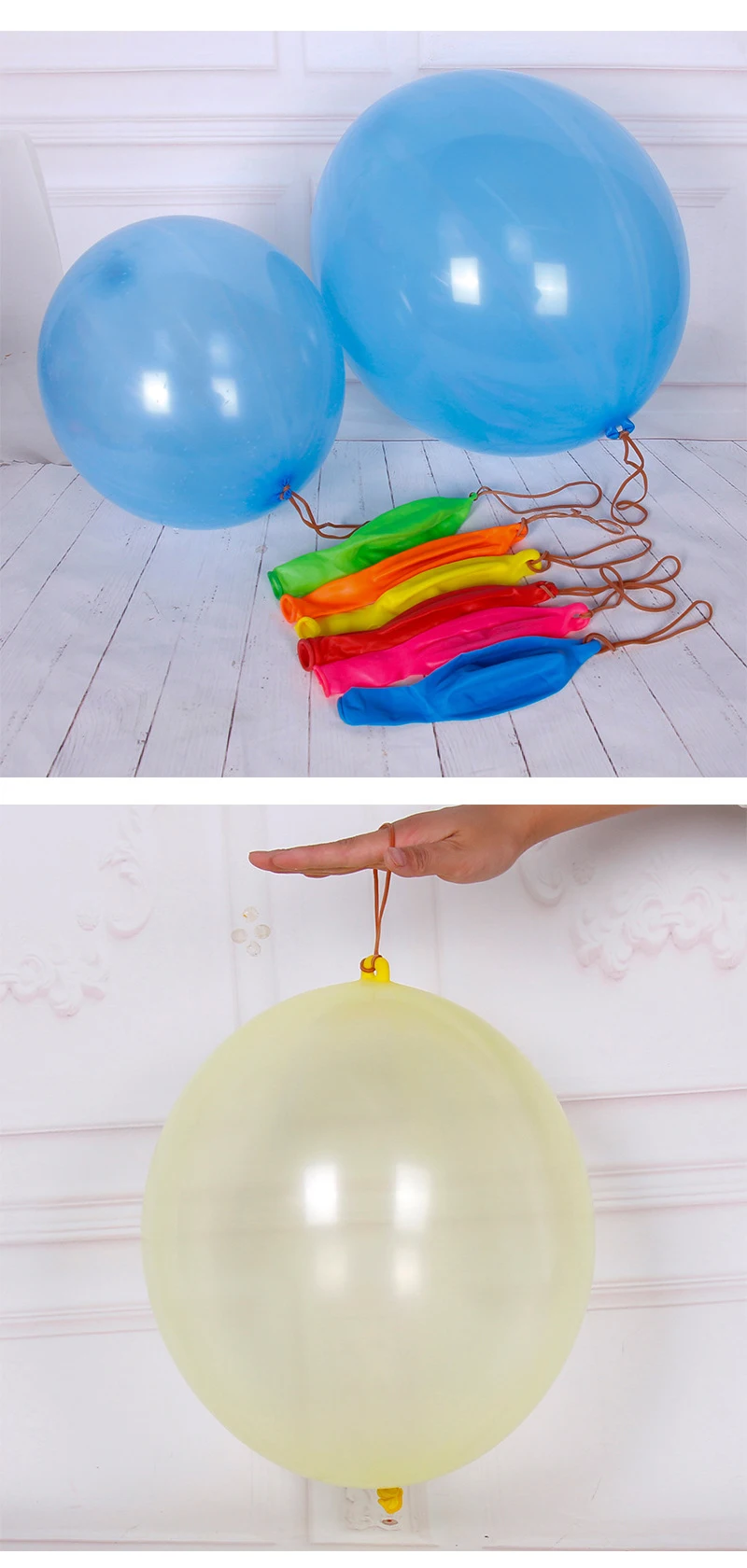 5/10pcs Large Punch Balloons Party Favors Kids Big Punching Ball Latex Bounce Balloon with Rubber Band Outdoor Toy Birthday Gift