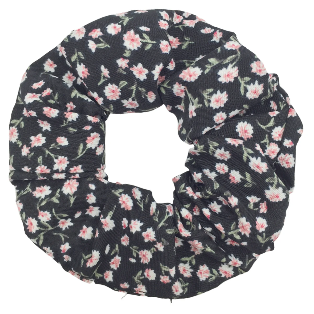 5pcs/set Sweet Cute Print Flower Scrunchies For Women Stretch Hair Accessories Elastic Rubber Band Rope Headwear Ditsy Floral