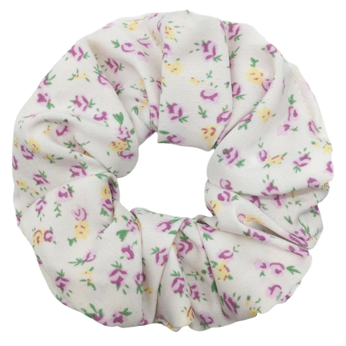 5pcs/set Sweet Cute Print Flower Scrunchies For Women Stretch Hair Accessories Elastic Rubber Band Rope Headwear Ditsy Floral