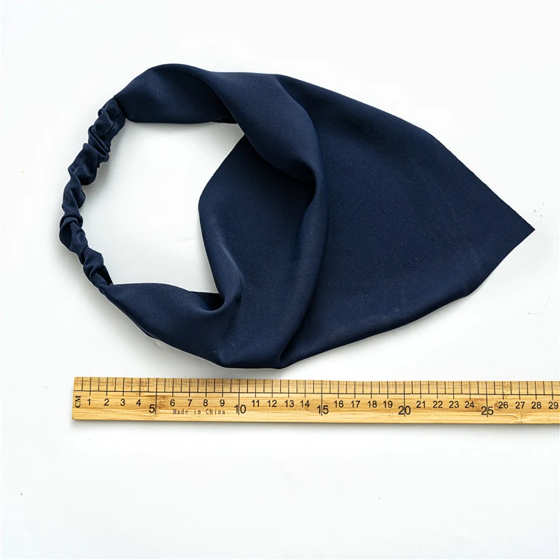 Woman Solid Color Chiffon Bandana Head Scarf Girls High-grade Versatile Triangle Scarf turbante Hair Accessories Turban femme