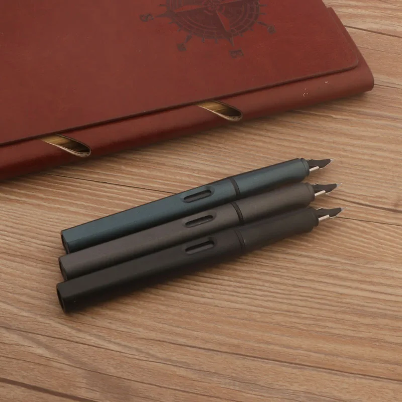 1pc Plastic Matte Black 860 Fountain Pen EF Nib Frosted Green Stationery School Office Supplies Ink Pens