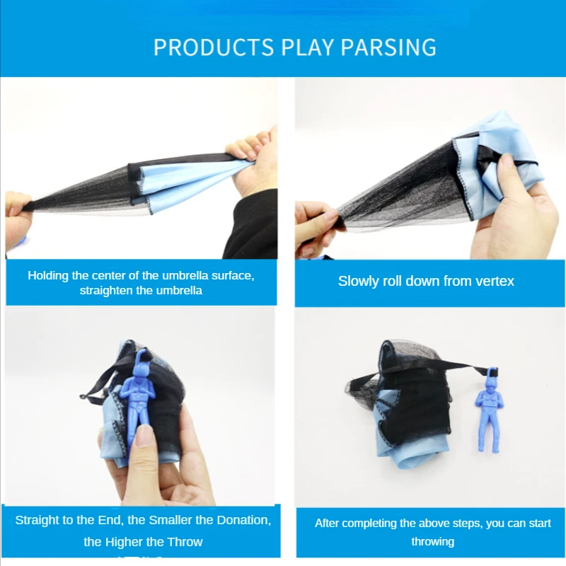 Children throwing mini soldier parachute toys indoor and outdoor toys hand throwing parachute toys parent-child interactive game