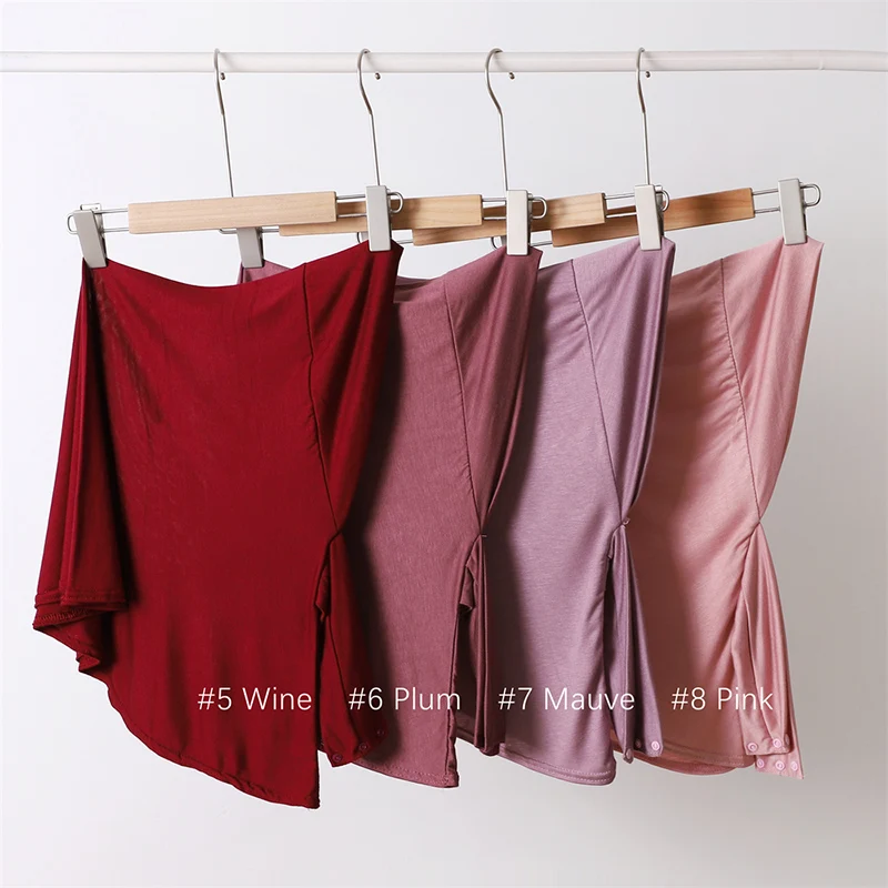 Soft Elastic Ready Jersey Cotton Hijab Undercap For Muslim Woman Bonnet Solid Color Instant Inner Caps Ladies Headband Free Size