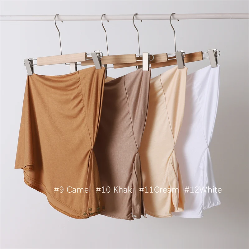 Soft Elastic Ready Jersey Cotton Hijab Undercap For Muslim Woman Bonnet Solid Color Instant Inner Caps Ladies Headband Free Size