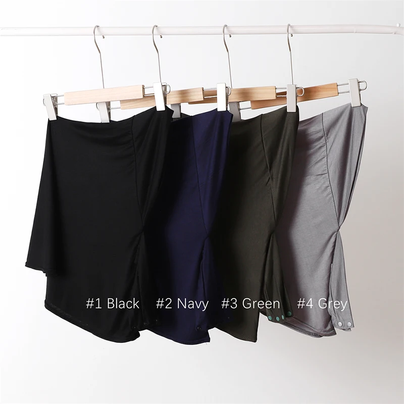 Soft Elastic Ready Jersey Cotton Hijab Undercap For Muslim Woman Bonnet Solid Color Instant Inner Caps Ladies Headband Free Size