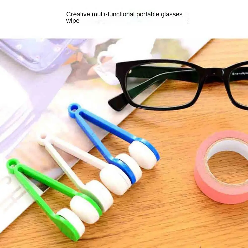 Multifunction Glasses Cleaning Rub Two-side Glasses Brush Mini Microfiber Cleaner Brushes Portable Eyeglass Wiping Tools