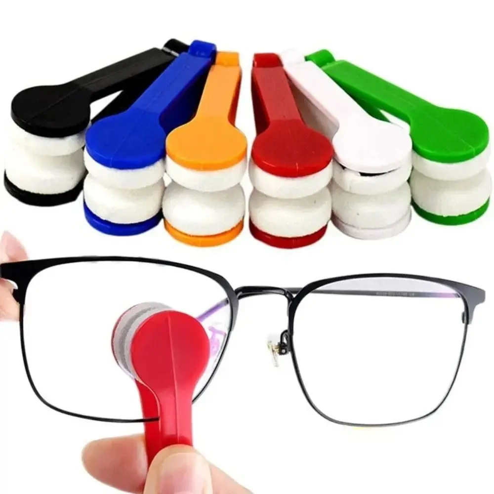 Multifunction Glasses Cleaning Rub Two-side Glasses Brush Mini Microfiber Cleaner Brushes Portable Eyeglass Wiping Tools