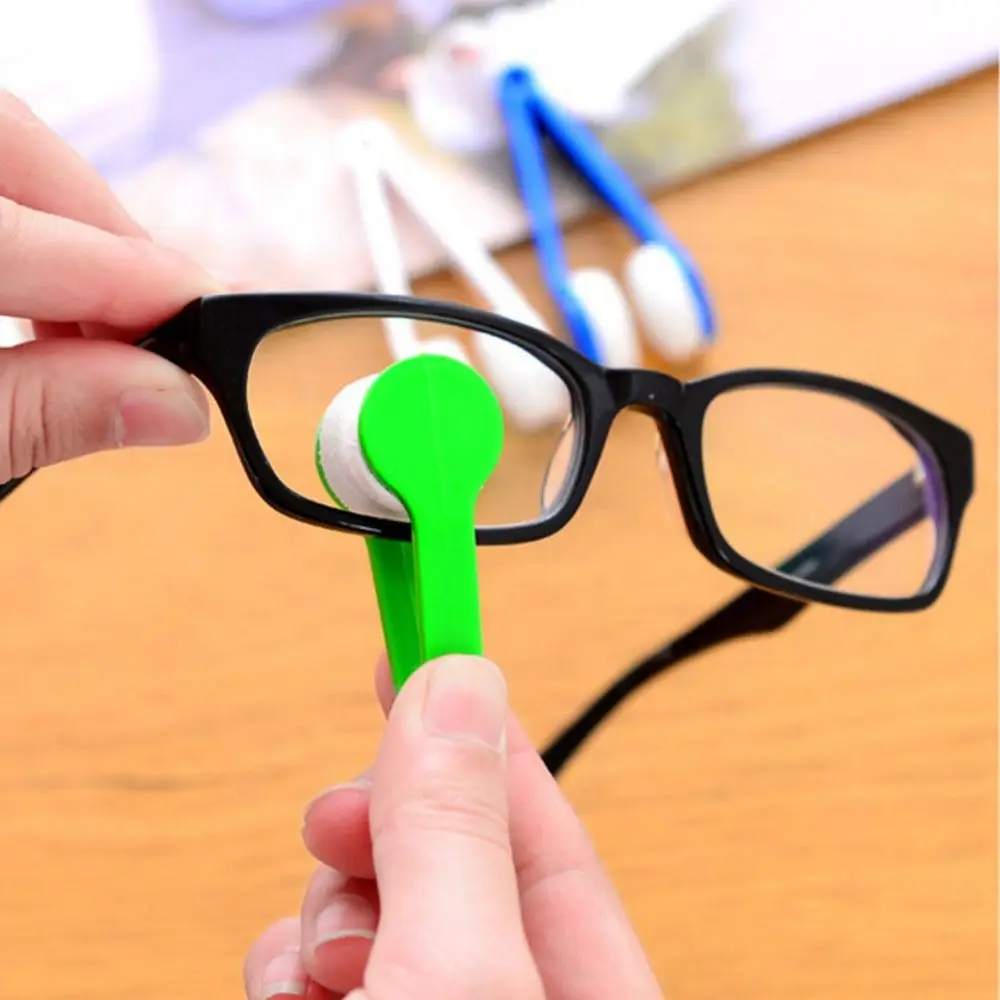 Multifunction Glasses Cleaning Rub Two-side Glasses Brush Mini Microfiber Cleaner Brushes Portable Eyeglass Wiping Tools