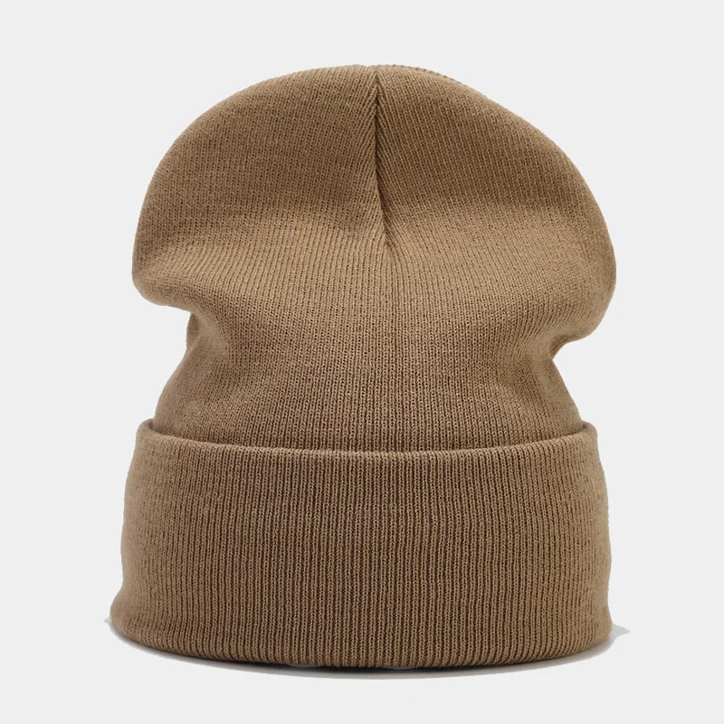 2024 Autumn/Spring Man’s Camouflage Knitting Hat Pure Colour Elastic Cap Unisex Warm Fashion Hat Female’s Leisured Beanie