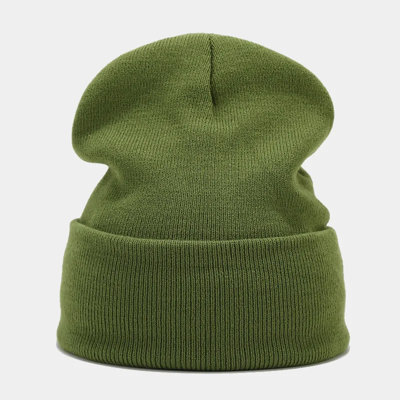 2024 Autumn/Spring Man’s Camouflage Knitting Hat Pure Colour Elastic Cap Unisex Warm Fashion Hat Female’s Leisured Beanie