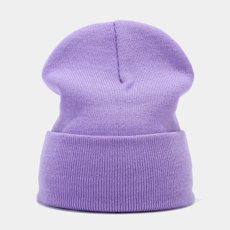 2024 Autumn/Spring Man’s Camouflage Knitting Hat Pure Colour Elastic Cap Unisex Warm Fashion Hat Female’s Leisured Beanie