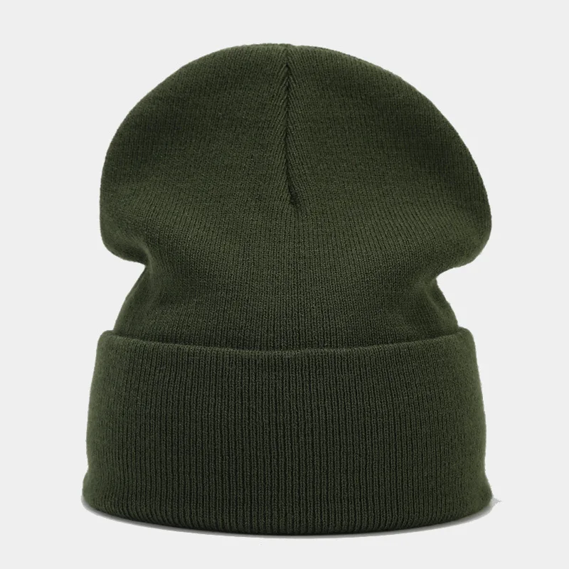2024 Autumn/Spring Man’s Camouflage Knitting Hat Pure Colour Elastic Cap Unisex Warm Fashion Hat Female’s Leisured Beanie