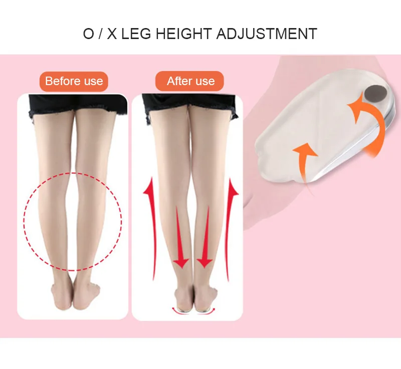 Magnetic Silicone Orthopedic Insoles for Shoes Men Women Plantar Fasciitis Relief O/X Legs Knee Varus Correction Feet Heel Pads