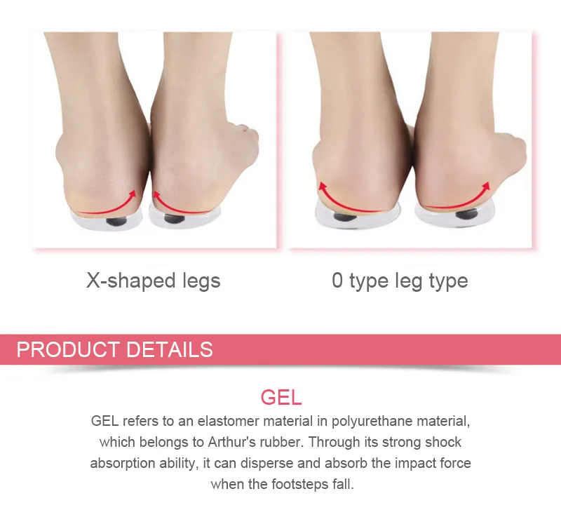 Magnetic Silicone Orthopedic Insoles for Shoes Men Women Plantar Fasciitis Relief O/X Legs Knee Varus Correction Feet Heel Pads